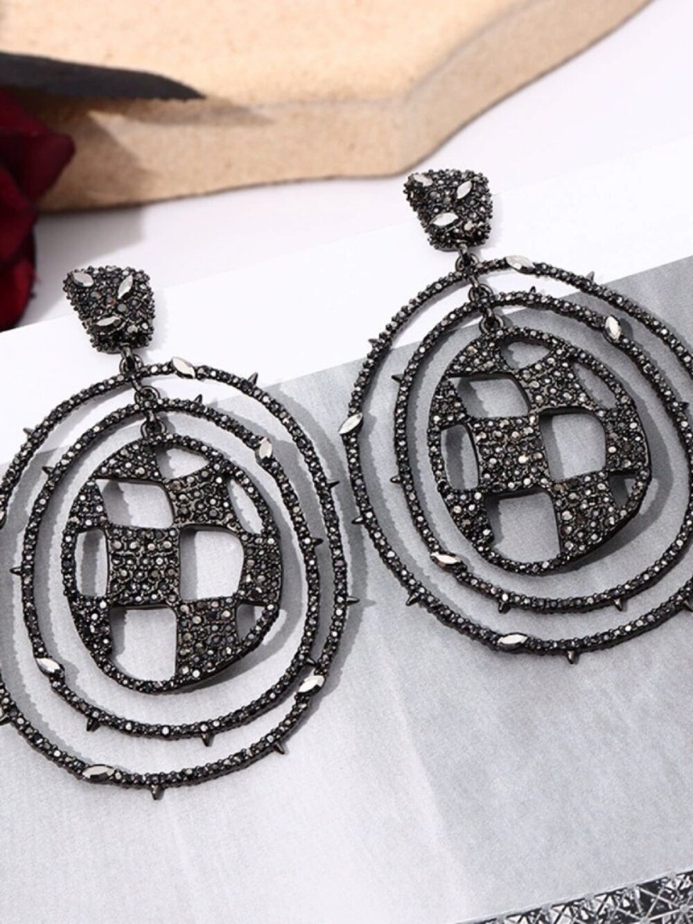 Alexis Bittar Black Gold Pav�� Stud Earrings
